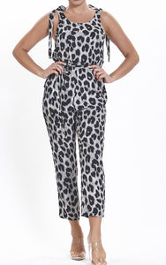 Anali sleeveless print jumpsuit