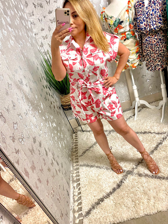 Bella pink romper