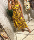 Teresa yellow leaf dress