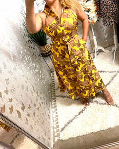 Teresa yellow leaf dress