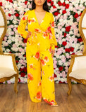 Iris floral jumpsuit