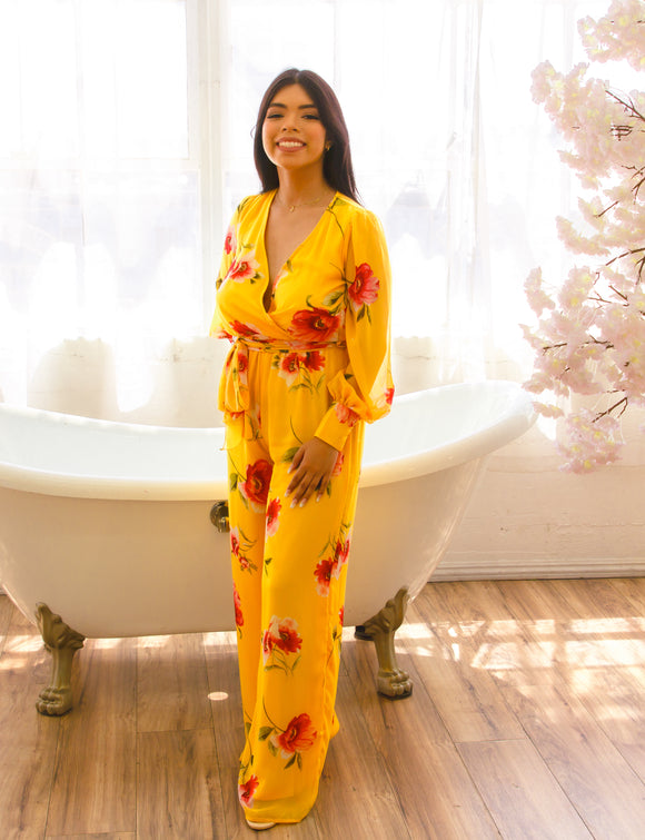 Iris floral jumpsuit