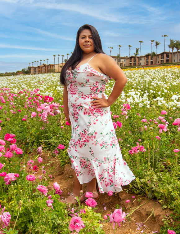 Yael PLUS floral ruffle dress