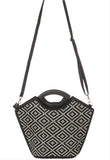 Paulina basket weave tote bag