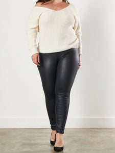 Adele PLUS leather skinny pants