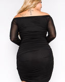 Laura PLUS black mesh dress